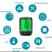 SUNDING Xbyc 6027 Kablolu 27 Fonk IŞIKLI Kilometre Saati Sayacı - 6