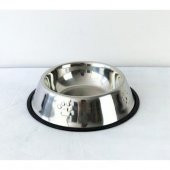 Pati Desenli Kedi  Köpek Çelik Mama Kabı 18 cm 16 Oz - 1