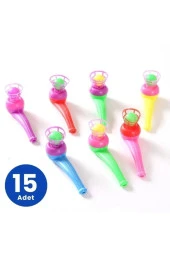 Top Üfleme Oyunu Saksafon Oyuncak 15adet - 1