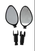 Bisiklet ve Scooter Aynası Geniş Dikiz Ayna Siyah Sağ Sol Takım thumbnail 2