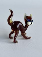 El Yapımı Murano Cam Kedi Biblo A25-03 - 2