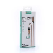 W04 Samsung Huawei Xiaomi TYPE-C Metal Şarj, Data Kablosu - 1