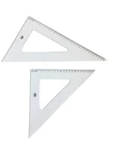 Hatas Teknik Okul Öğrenci Gönye Seti 32 cm 30-60-90 ve 45-45-90 - 1