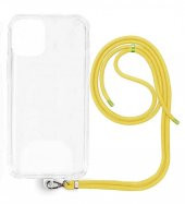 İnfinix Note 11 Pro İp Askılı Şeffaf Silikon Kılıf Sarı thumbnail 1