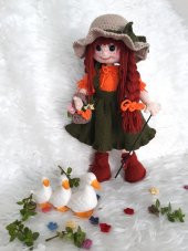 Çiftçi Kız Bebek Amigurumi Organik Oyuncak thumbnail 1