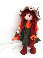 Çiftçi Kız Bebek Amigurumi Organik Oyuncak thumbnail 5