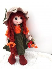 Çiftçi Kız Bebek Amigurumi Organik Oyuncak thumbnail 6