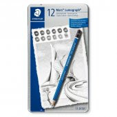Staedtler Mars Lumograph Dereceli Kalem 12li Set Metal Kutu (8B-2H) - 1