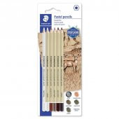 Staedtler Mars Lumograph Pastel Eskiz Çizim Kalemleri 6lı Blister - 1