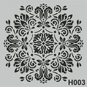 H002 Stencil Boyama Şablonu 25x25 cm. - 1