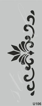 Stencil Boyama Şablonu 10x25 cm. U106 - 1