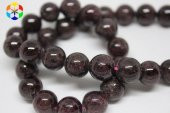 Lal (Granat) (Garnet) Taşı YARIM Dizi 10mm (18cm uzunluğundadır) thumbnail 1
