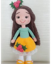 Güleç Kız Bebek Amigurumi Organik Oyuncak - 1