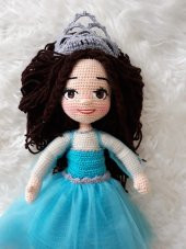 Prenses Elsa Amigurumi Organik Oyuncak - 3