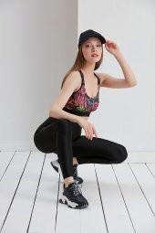 Siyah Parlak Yüksek Bel Toparlayıcı Orjinal Disco Tayt - 2