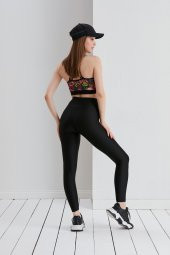 Siyah Parlak Yüksek Bel Toparlayıcı Orjinal Disco Tayt - 4