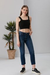 Kesik Paça Mom Jean - 1