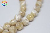 Sedef Taşı YARIM Dizi 10mm (Karamel) (18cm uzunluğundadır) thumbnail 3