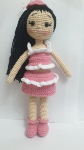 Gül Lokumu Bebek Amigurumi Organik Oyuncak thumbnail 3