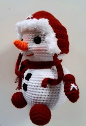 Havuç Burun Kardan Adam Amigurumi Organik Oyuncak - 2