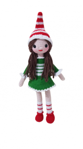 Şapkalı Yeni Yıl Temalı Bebek Amigurumi Organik Oyuncak - 1