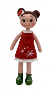 Yılbaşı Kostümlü Bebek Amigurumi Organik Oyuncak - 2