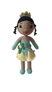 Prenses Tiana Bebek Amigurumi Organik Oyuncak - 1