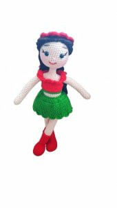 Atatürk Çiçeği Bebeği Amigurumi Organik Oyuncak - 1