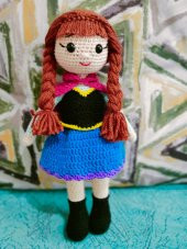 Frozen Anna Bebek Amigurumi Organik Oyuncak - 1