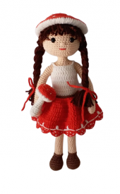 Mantar Bebek Amigurumi Organik Oyuncak - 1