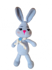 Maviş Tavşan Uyku Arkadaşı Amigurumi Organik Oyuncak - 1