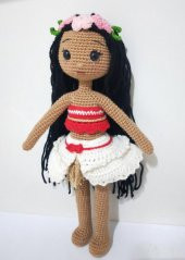 Prenses Moana Amigurumi Organik Oyuncak - 1