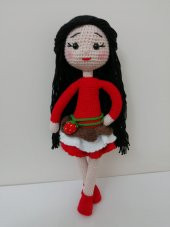 Çilekli Magnolia Bebek Amigurumi Organik Oyuncak - 1