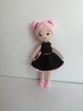 Siyah Küpe Çiçeği Amigurumi Organik Oyuncak - 1