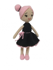Siyah Küpe Çiçeği Amigurumi Organik Oyuncak - 2