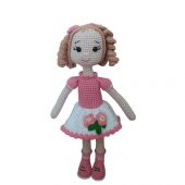 Japon Kiraz Çiçeği Bebek Amigurumi Organik Oyuncak - 1