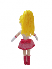 Prenses Şeftali Bebek Amigurumi Organik Oyuncak thumbnail 3