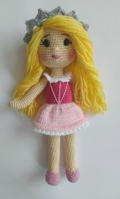 Uyuyan Güzel Bebek Amigurumi Organik Oyuncak - 1