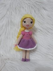 Şirin Rapunzel Bebek Amigurumi Organik Oyuncak - 1