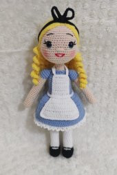 Alice Harikalar Diyarında Bebek Amigurumi Organik Oyuncak - 1