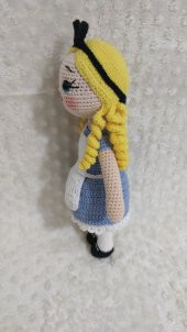 Alice Harikalar Diyarında Bebek Amigurumi Organik Oyuncak - 4