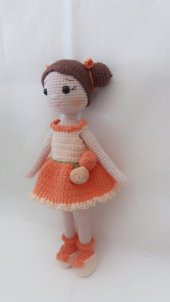 Şeftali Bebek Amigurumi Organik Oyuncak - 2