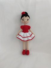Bayan Gül Bebek Amigurumi Organik Oyuncak - 2