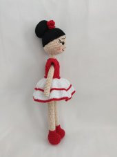 Bayan Gül Bebek Amigurumi Organik Oyuncak - 4