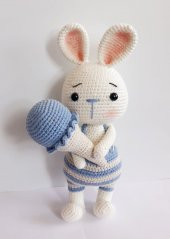 Tavşan Sunny ve Dondurması Amigurumi Organik Oyuncak - 1