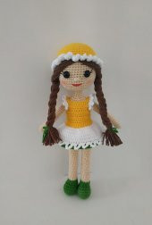 Papatya Bebek Amigurumi Organik Oyuncak - 1