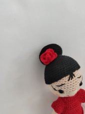 Bayan Gül Bebek Amigurumi Organik Oyuncak - 5