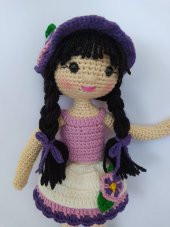 Menekşe Bebek Amigurumi Organik Oyuncak - 3