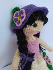 Menekşe Bebek Amigurumi Organik Oyuncak - 4