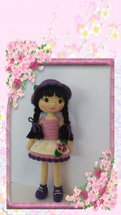 Menekşe Bebek Amigurumi Organik Oyuncak - 5